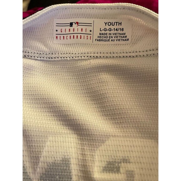 Majestic MLB 2017 San Diego Padres Jersey Eric Hosmer #30 Size Youth L 14-16 - Picture 3 of 3